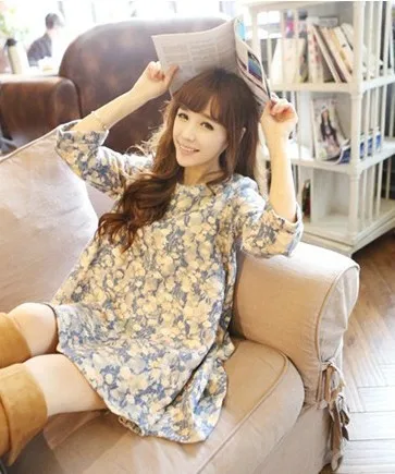 

2016 Short Straight Solid Cotton Polyester Lycra Modal Chiffon Pregnnt Women Dress By Long Sleeve Render Of In Spring Nd Fall