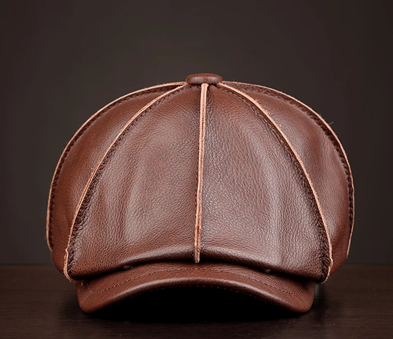 RY116 Новое поступление весенние мужские/женские ковбойские шапки из натуральной кожи черного/коричневого цвета качественные шапки из воловьей кожи