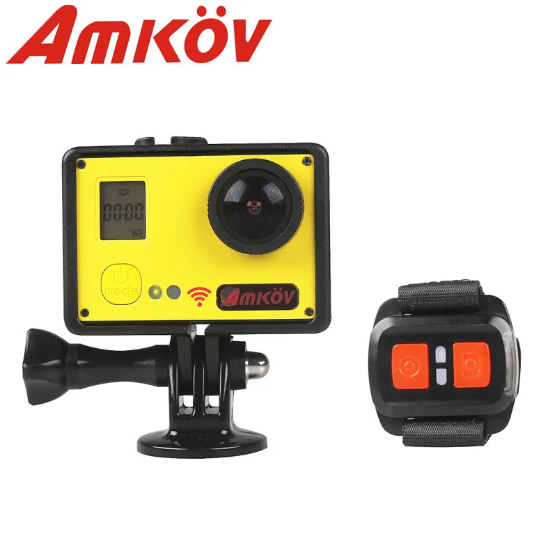  Original AMKOV AMK 7000S 4K 2.0" LCD Action Camera 170 Degree Wide Angle 20MP 1080P Sports DV Waterproof 40m WIFI Sport Camera 