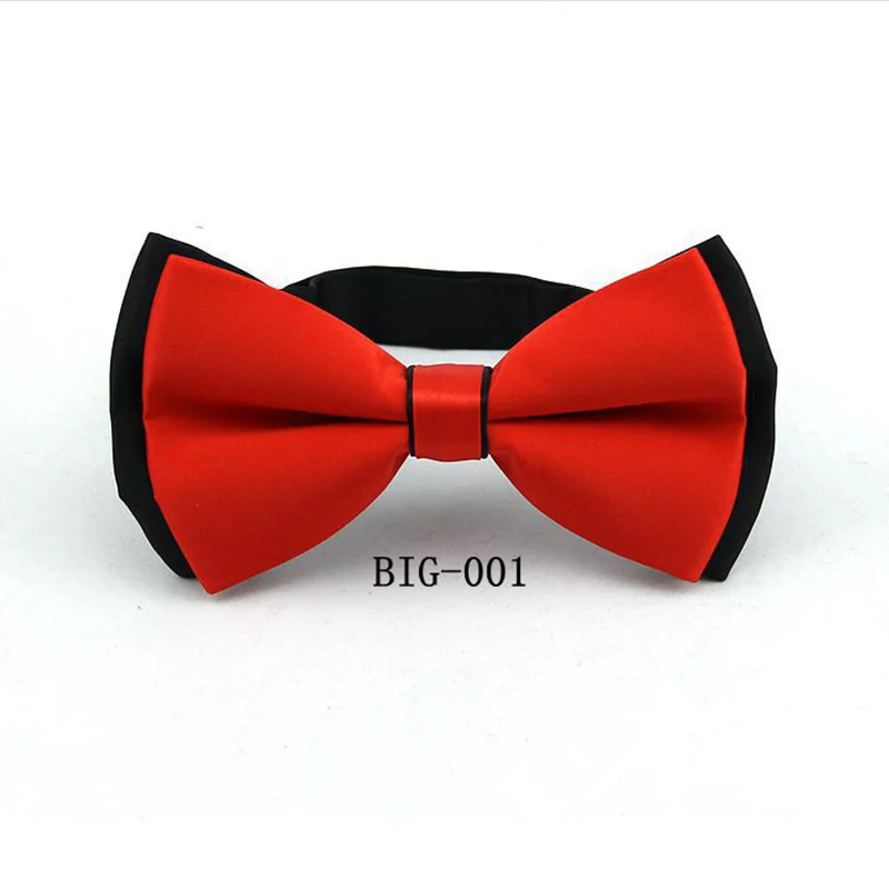 

Mantieqingway Polyester Men's Large Solid Color Double Bowtie Ties For Men Shirts Bowknot Bow Tie Gravatas Vestidos Neck Tie