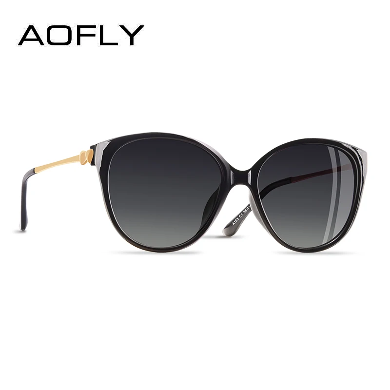 AOFLY BRAND DESIGN 2020 Trending Women Polarized CATEYE Sunglasses Ladies Sun glasses Driving Travel Eyewear Love Temple UV400 Women's Glasses Sunglasses