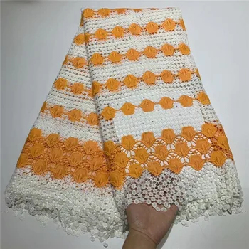 

Wonderful water soluble lace fabric nice guipure material with rhinestones for wedding/party dress ZQW48(5yards/lot) many color