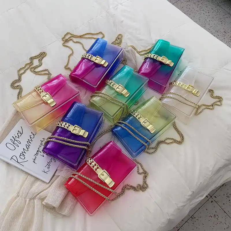 clear colorful purse