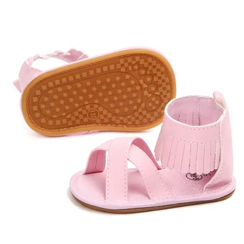 

Summer Baby Girl Cute Tassel Shoes Soft Sole Anti-slip Crib Shoes First Walkers