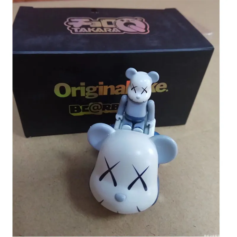 

Kaws OriginaFake BE@RBRICK Design doll bear mini Original Fake Bearbrick 50% Car Set Collection Toys A172