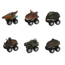 Уникальные в виде автомобиля динозавра модель игрушки откатная маленькая игрушечная машинка подарок на день рождения Коллекционная