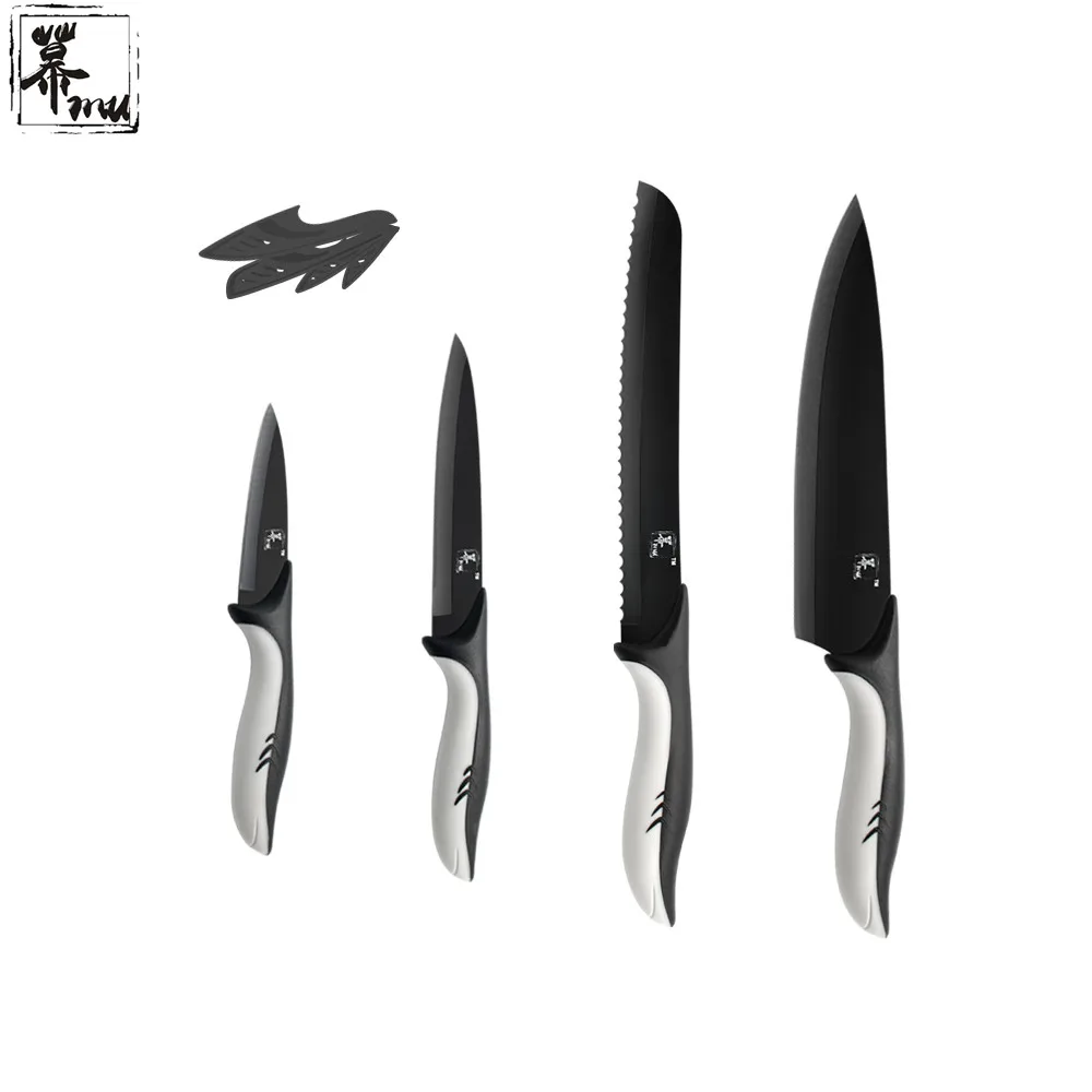 Высокая Класс черный клинок Нержавеющая сталь 8 &quotхлеб Повар 5&quot Utility 3.5