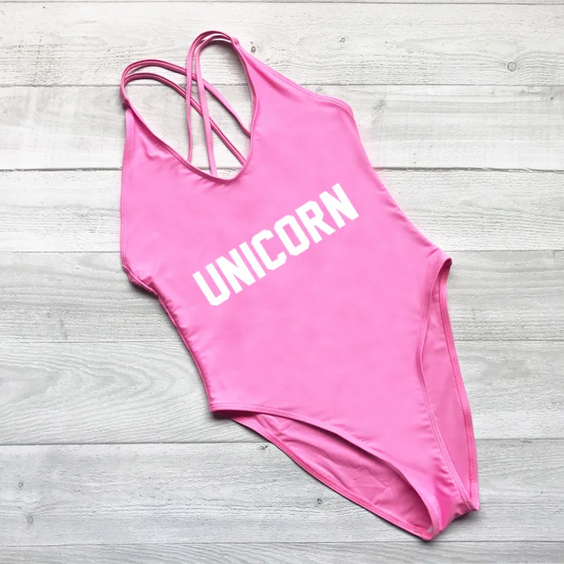unicorn one piece bathing suit