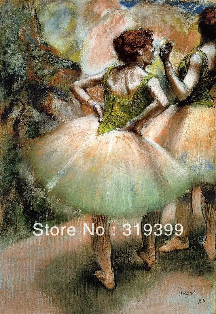

Oil Painting Reproduction on Linen Canvas,Dancers, Pink and Green 2 by edgar degas,Free DHL Shipping,handmade,Museum Quality