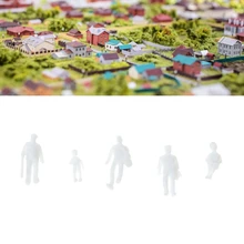 1:100 масштаб Неокрашенный 100 шт белая модель люди фигура поезд пассажиров DIY игрушка