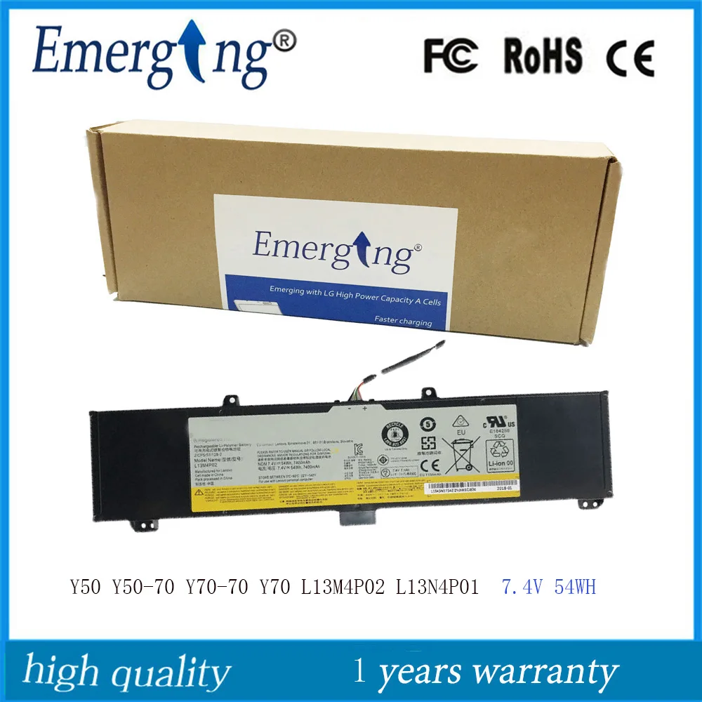 7.4V 54Wh New Original Laptop Battery for Lenovo Y50 Y50 70 Series Y50