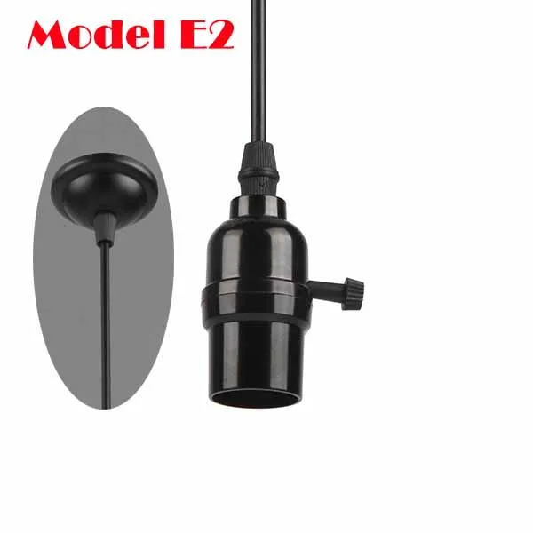 С выключателем/без выключателя E27/E26 110 V-240 V винтажный Ретро алюминиевый винтовой патрон подвесной светильник базовый держатель подвесные светильники [DV5250] - Цвет корпуса: Model E2