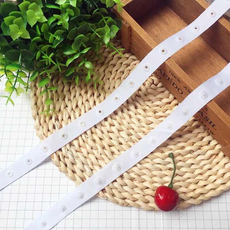 

each 40meters White Ribbon Curtain Accessories Tape Encryption Curtain lace sewing cloth with dark buckle removable &30