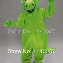 Маскоты светло-зеленый Dino Маскоты костюм персонажа из мультфильма карнавальный костюм маскарадный костюм партии