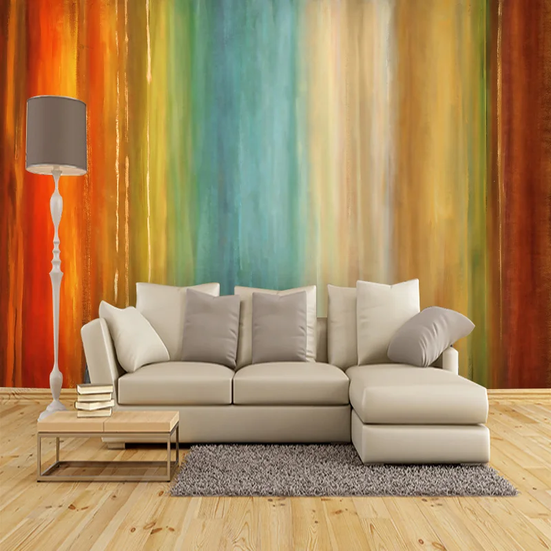 American abstract rainbow customized large mural wallpaper wallpaper