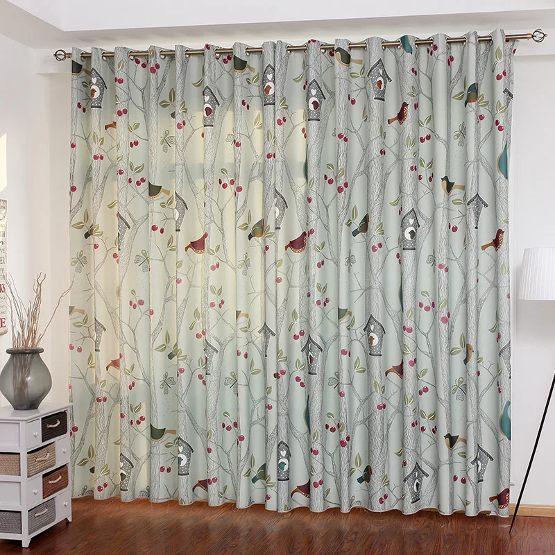 The Cherry Tree Bird Print Shade Bedroom Windows Fabric Wholesale