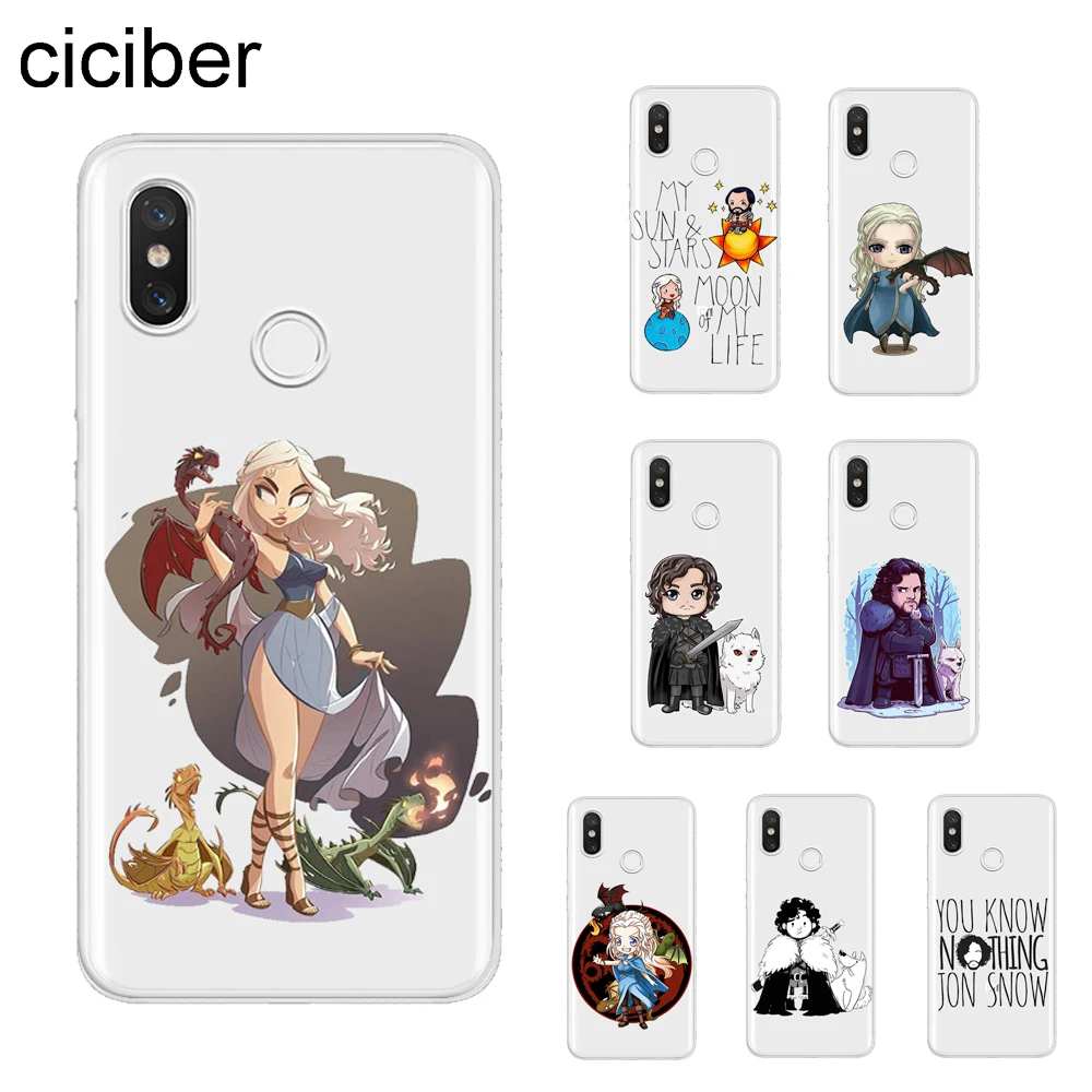 

ciciber Game Of Thrones Cover For Xiaomi MIX MAX 3 2 1 S Pro MI A2 A1 9 8 6 5 X 5C 5S Plus Lite SE Pocophone F1 Phone Cases TPU