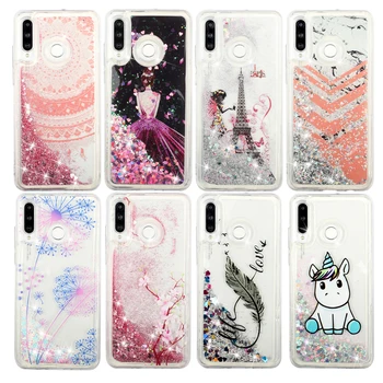 

Glitter Waterfall Case Liquid Sand Quicksand Phone Soft Silicone Cases Cover Coque Funda for HUAWEI P30 Lite Y6 Pro Y6 Y7 2019