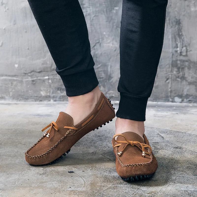 Hommes Cuir noir Et gris Occasionnels En Plat Brown Fond De Printemps D'été Chaussures 2018 nx67qXHwf