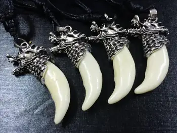 

FREE SHIPPING 12 pcs Men Antique Vintage Dragon Alloy Necklace Fashion Jewelry