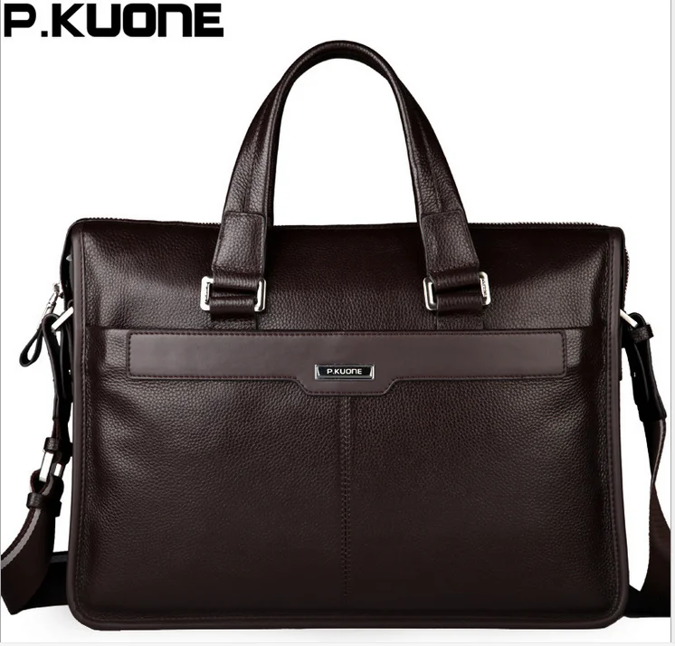 Bolsa de Couro Genuíno dos Homens Maleta de Negócios Bolsa para 15.6 Kuone Homens Ombro Mensageiro Homem Laptop Computador Portátil 2020 Bolsa Masculina p.