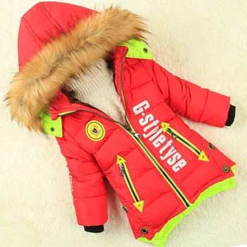 

winter jacket boys Male child wadded jacket children's clothing thick jacket coat of long kids parka baby cotton-padded clothes