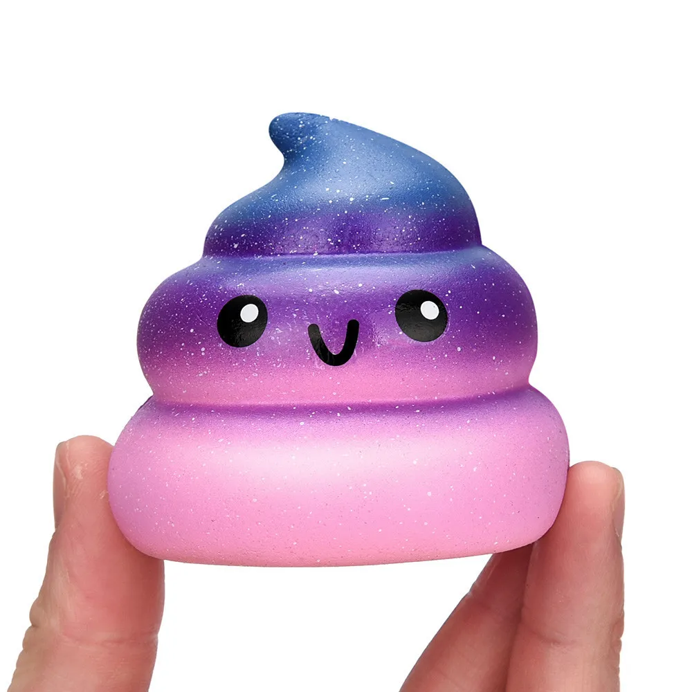 

Hot Sale 2018 Starry Shining Shit Cute Soft Exquisite Fun Galaxy Poo Toys Scented Squishy Charm Slow Rising Stress Reliever Toy