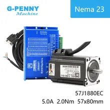 Nema23 замкнутый контур шагового двигателя 2.0N.m 4 провода 285Oz-in D = 8 мм Nema 23 2.2Nm JMC замкнутый контур шагового двигателя сервопривод шагового двигателя