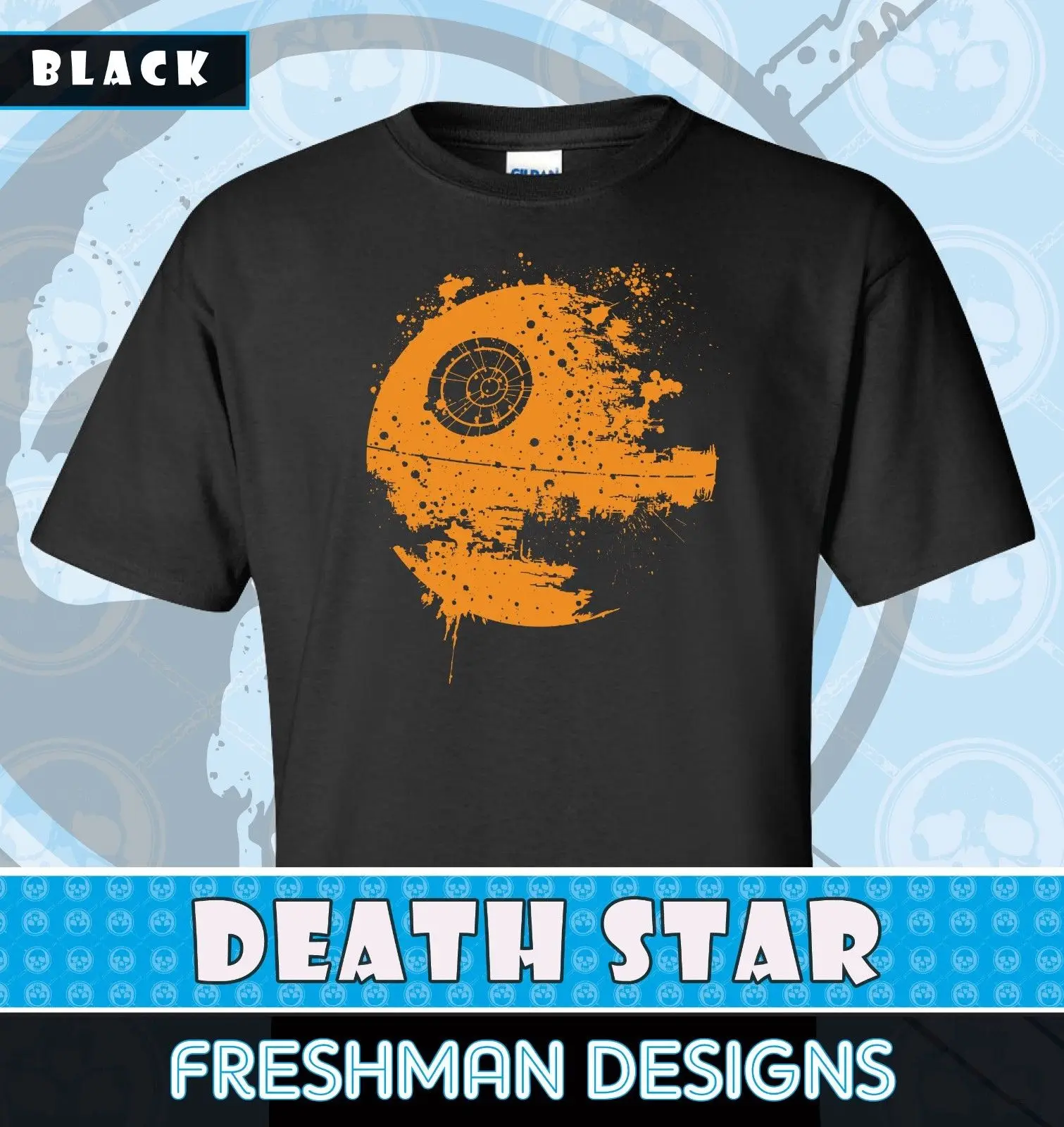 

Star Wars-Splatter Death Star -Graphic T-shirt -Jed-Several Colors-Free Shipping Free shipping