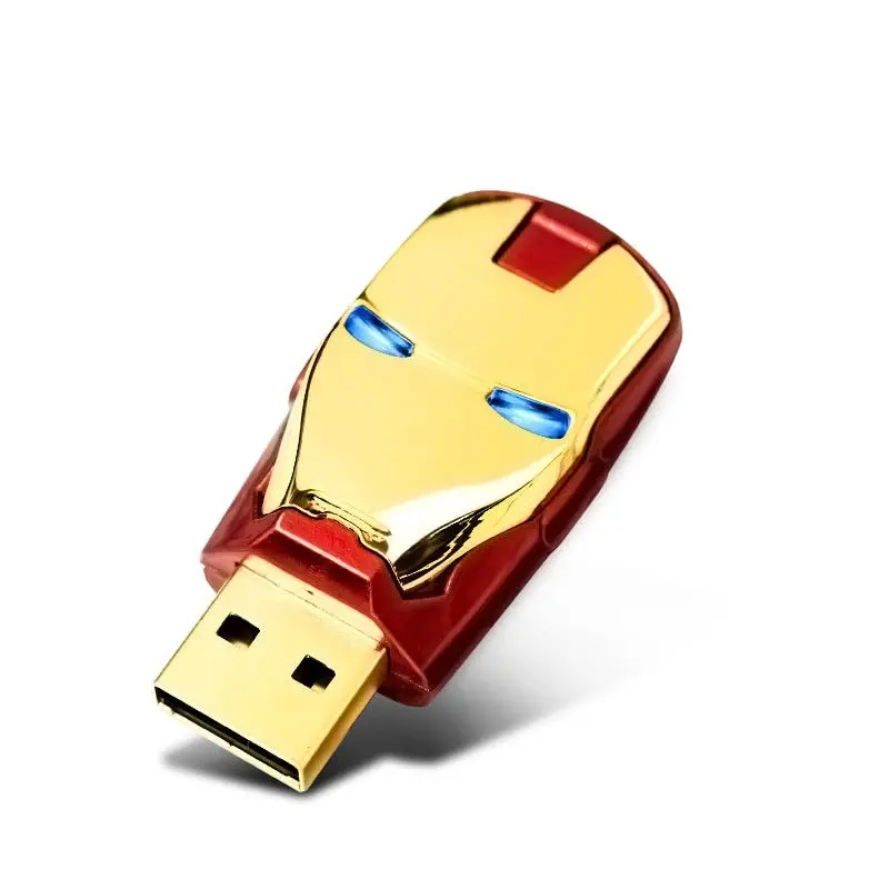 J бокс USB флэш накопитель 32 ГБ светодиодный Железный Человек Робот на флэшке