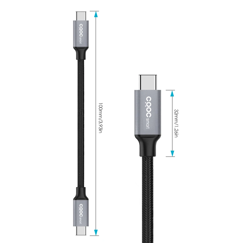 CRDC usb type-C кабель, высокоскоростной USB-C-USB-C кабель 3,3 фута/1 м для Galaxy S8, S8+, Nexus 6 P, huawei Matebook и других устройств usb type-C