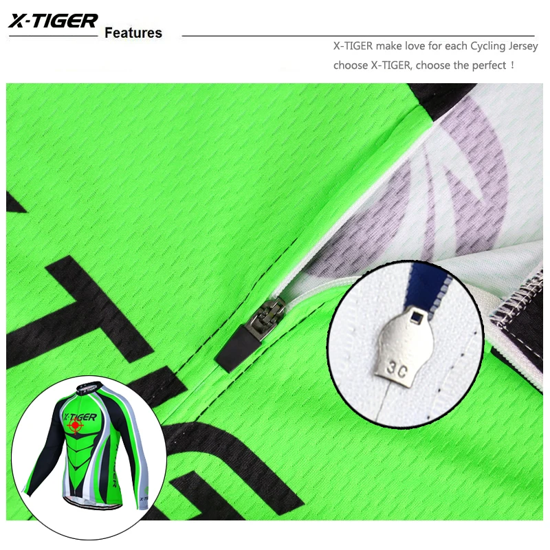 X-Tiger зимний комплект из термофлиса для велоспорта Maillot Ropa Ciclismo теплая велосипедная одежда комплект для велоспорта