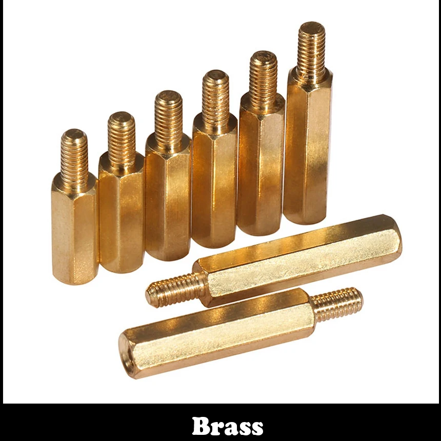 M4 M4*18 M4x18 M4*20 M4x20 6 Brass Single End Stud Screw Pillar Male To