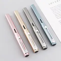 Jinhao 599-A роскошная мужская авторучка, деловая Студенческая ручка, 0,38 мм, чрезвычайно тонкая ручка для каллиграфии, школьные офисные
