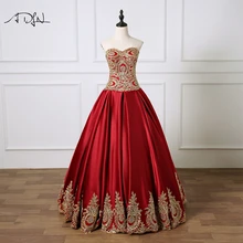 ADLN очаровательное бальное платье пышные платья с золотыми аппликациями элегантное платье vestidos de 15 anos robe de bal маскарадное платье