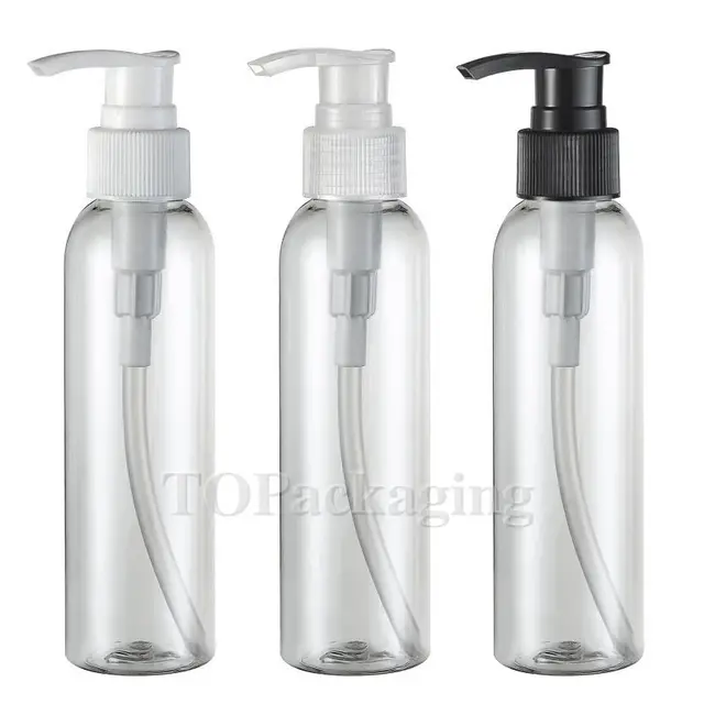 50PCS/LOT 150ML Spiral Lotion Pump Bottle,Clear Plastic Cosmetic