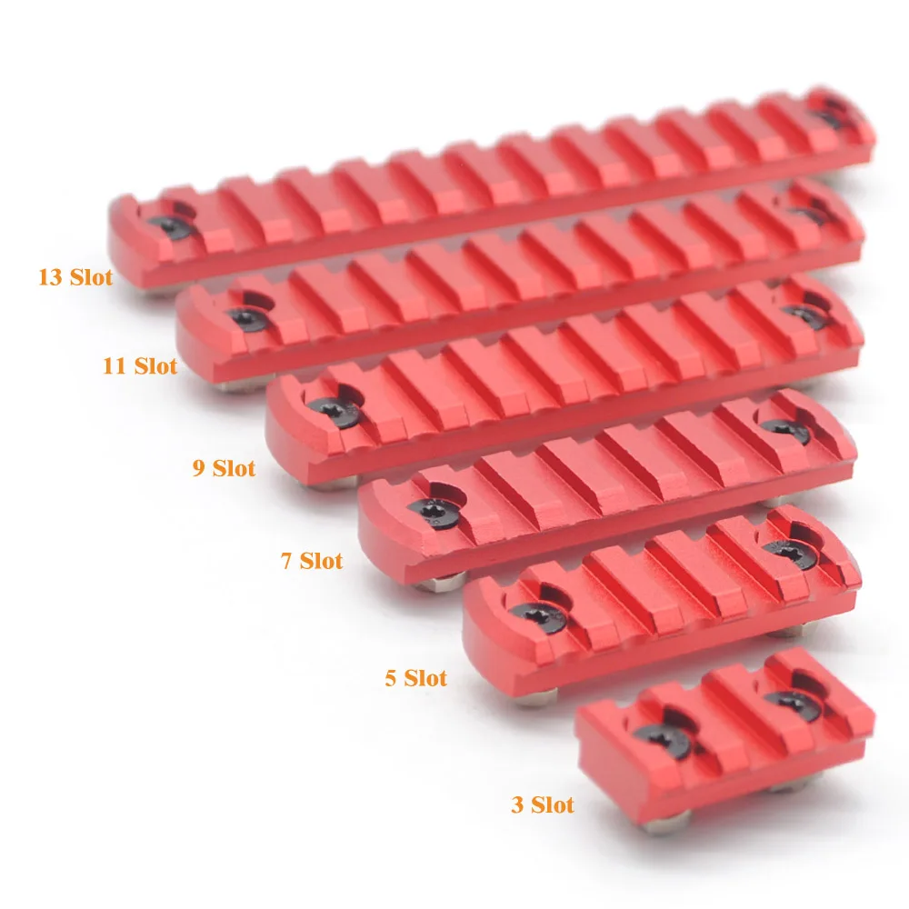 Aplus 3/5/7/9/11/13 слота для рельсовых секций сегмент Keymod / M lok Handguard Picatinny/Weaver Mount Adapter_Red