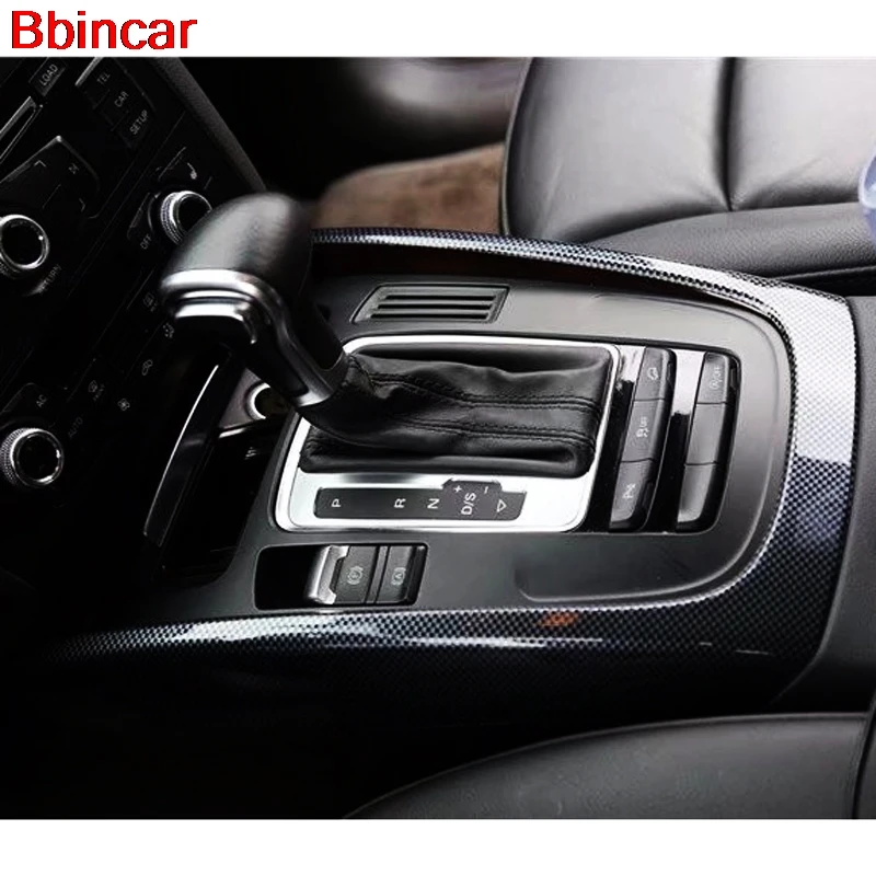 Bbincar partes interiores para Audi Q5 2013-2016 ABS de plástico de fibra de carbono frente de Shif Panel de 4 puertas manejar Trim