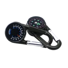 Мульти-функциональный карабин Пластик Водонепроницаемый противоударный Отдых на природе высокая точный компас термометр портативный аксессуар