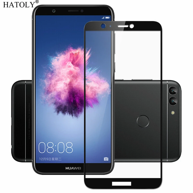 1 шт закаленное стекло для huawei P Защита экрана смартфона Enjoy 7s полное покрытие для huawei P Smart 3D пленка с закругленными краями HATOLY