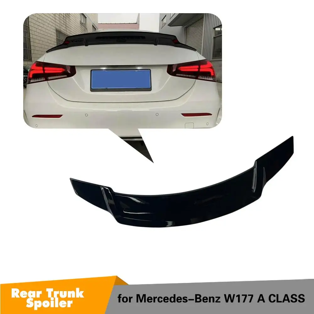Posteriore Del Tronco Ali Spoiler Per Mercedes-Benz Classe A W177 Berlina A200 A180 Nero Lucido Tronco Spoiler