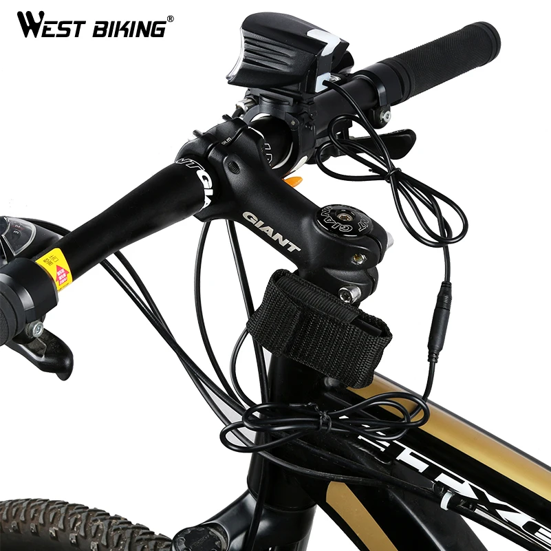 WEST BIKING Bike Light IPX-6 Waterproof 600 Lumens USB Rechargable Handlebar Light with 3300mAh Battery Pack Bike Bicycle Light