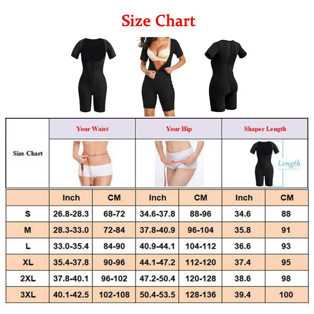 Palicy Women's Slimming Body Shapers Neoprene Sauna Suit Sexy Bodysuit Leg Fajas Waist Trainer Shapewear Zipper Plus Size