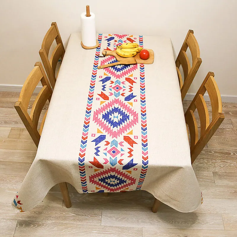 Женская модная простая скатерть из хлопка и льна для журнального столика|linen table
