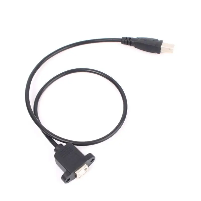 

Right-Angle High-speed USB 2.0 B Male to USB B Female Socket Printer Panel Mount Extension 50cm Cable #69719