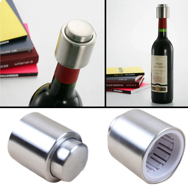 

Stainless Steel Wine Stopper Plugger Sealed Stopper Storage Barware Portable Bar Tools &Amp; Accessories Plug Bottle Cap