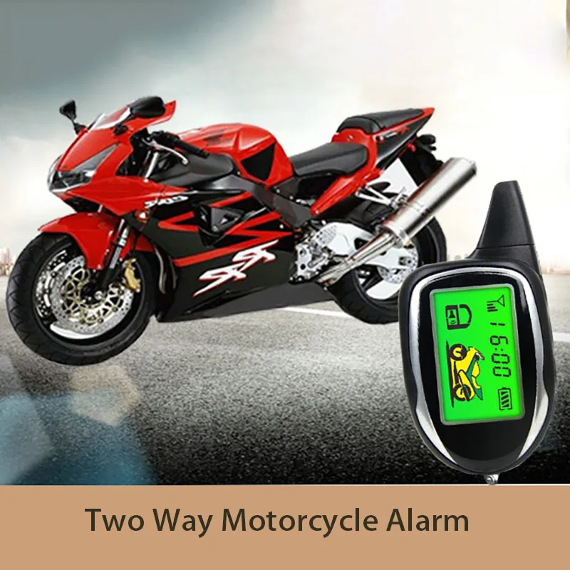 

Master Racing Two Way Motorcycle Alarm Theft Protection Security System Motor Multifunction Alarm with 2 LCD Remote Controls