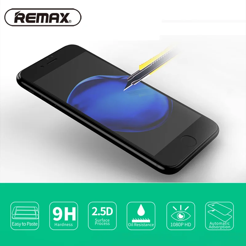 Goede REMAX Full Screen Cover Gehard Glas Screen Protector voor iPhone 7 8 Plus 9 H Anti explosie Premium Beschermende gehard Film