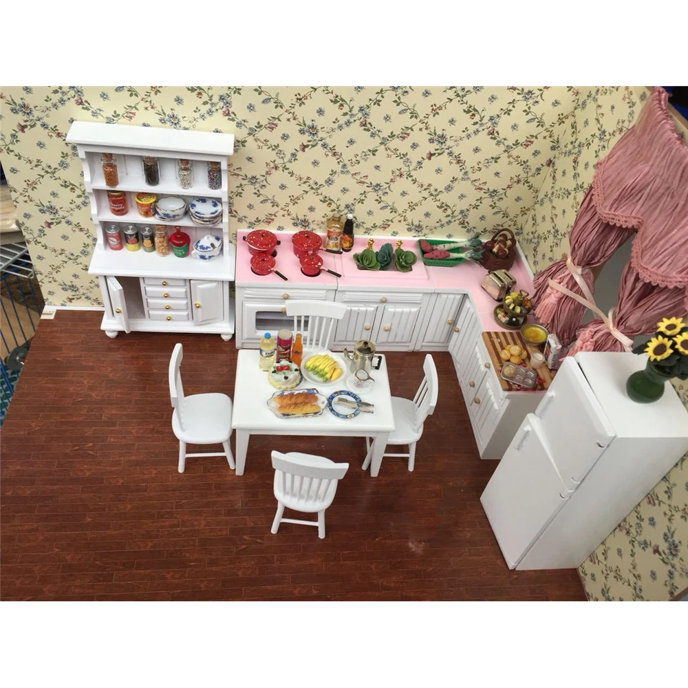 1:12 Кукольный домик мебель игрушка для кукол миниатюрный холодильник плита