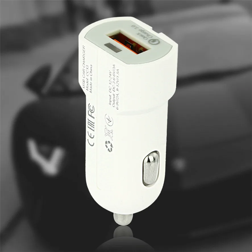 Новое автомобильное зарядное устройство USB 1 шт. QC 3 0 автомобильный usb адаптер